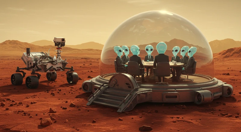 La NASA encuentra vida inteligente en Marte y decide no molestarla porque parece ocupada